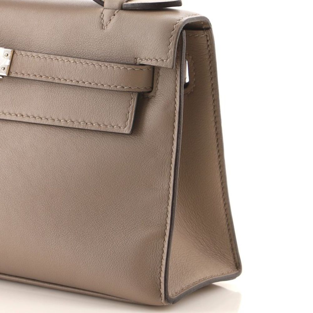 Hermes Kelly Pochette Swift Neutral - Picture 7 of 11